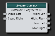 2-Way Stereo Crossover Block