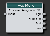 4-Way Mono Crossover Block