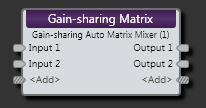 Gain-sharing Auto Matrix Mixer Block