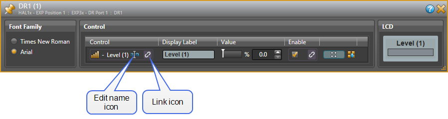 DR Level Control Properties