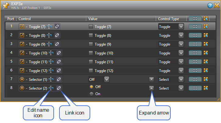 Logic Out Toggle Properties